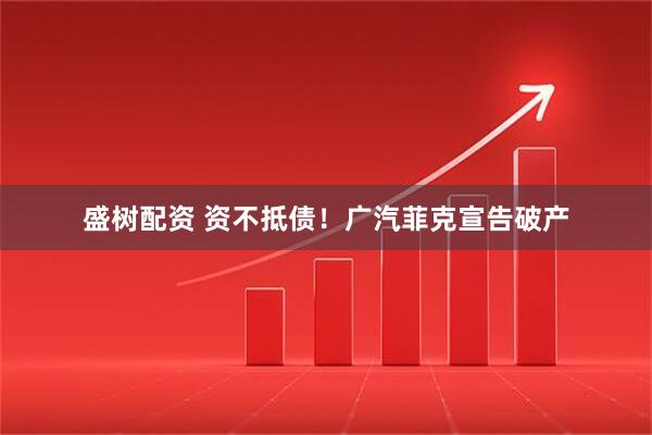 盛树配资 资不抵债！广汽菲克宣告破产