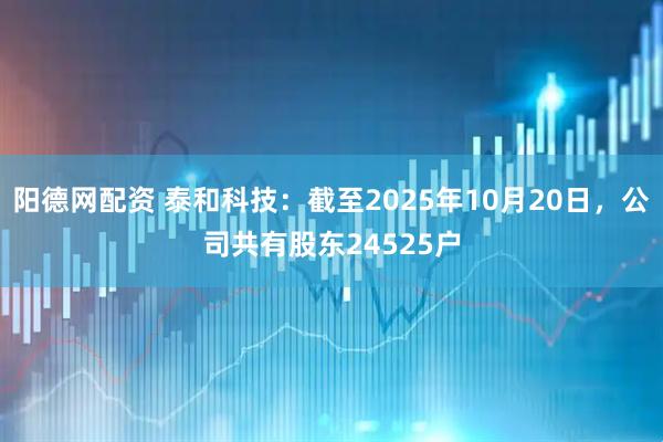 阳德网配资 泰和科技：截至2025年10月20日，公司共有股东24525户