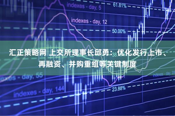 汇正策略网 上交所理事长邱勇：优化发行上市、再融资、并购重组等关键制度